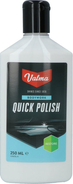Valma Bodywork Quick Polish 250ml – Snel en Effectief Polijsten – Reinigt en beschermt - Geschikt voor Auto’s en Voertuigen
