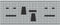 vidaXL - Pegboards - - - 3 - Pack - met - 15 - Accessoires, - Grijs, - 50 - x - 60 - cm, - Staal