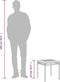 Tuintafel 38x38x42 cm poly rattan en acaciahout zwart