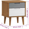 vidaXL - Nachtkastje - MOLDE - 40x35x48 - cm - massief - grenenhout - bruin