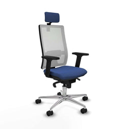Piqueras y Crespo 2D086N2 - Bureaustoel - Hoofdsteun en verstelbare hoogte - Marineblauw