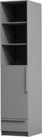 WOOOD Pure 1-Deurs Splitdeur Legkast - Grenen - Betongrijs - 215x48x60