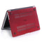 Lunso Geschikt voor MacBook Air 13 inch (2010-2017) cover hoes - case - Sand bordeaux rood