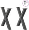 vidaXL - Eettafelpoten - 2 - st - X-vormig - 80x(72-73) - cm - staal - antraciet