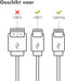 imoshion Kabel - Geschikt voor Lightning naar USB C - 2 meter - Oplader Kabel geschikt voor Apple iPhone 11/12/13/14 - Wit