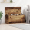 vidaXL - Opbergdoos - met - Deksel - Oude - Hout - 100x42x46 - cm - Geengineerd - Hout