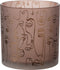 J-Line windlicht Happy Faces - glas - terracotta - large