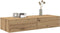 vidaXL - Wandschap - met - lades - 100x36x19 - cm - bewerkt - hout - artisanaal - eiken