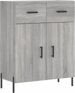 vidaXL - Dressoir - 69,5x34x90 - cm - bewerkt - hout - grijs - sonoma - eikenkleurig