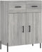 vidaXL - Dressoir - 69,5x34x90 - cm - bewerkt - hout - grijs - sonoma - eikenkleurig
