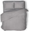 Dekbedovertrek satijn streep - silver grey - Dekbedovertrek 240x200/220cm - Lits Jumeaux - 100% katoen satijn