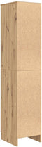 vidaXL - Highboard - Artisan - Eiken - 35x39x168 - cm - Gelaagd - Hout