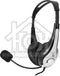 Ewent EW3562 - Stereo headset met microfoon - Draad - Zilver Zwart