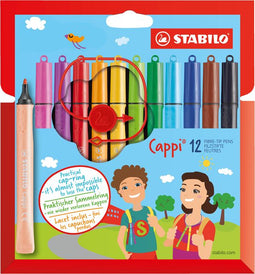 Stabilo - Viltstift cappi 168/12 m 12st assorti