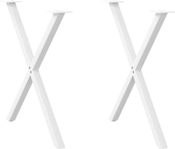 vidaXL - Eettafelpoten - 2 - st - X-vormig - 80x(72-73) - cm - staal - wit