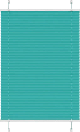 vidaXL - Plissé - rolgordijn - 95x150 - cm - stofbreedte - 94,4 - cm - petrol - groen