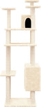 vidaXL - Kattenmeubel - met - sisal - krabpalen - 162 - cm - crèmekleurig