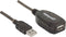 Manhattan 40m USB-kabel - USB 2.0 A-stekker - 480 Mbps - Zwart