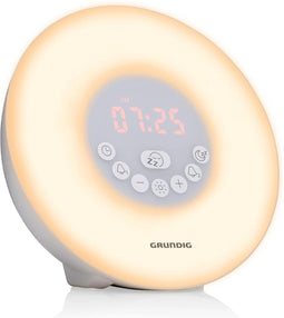 Grundig FM - Wake-Up Light - Zonsopgang Simulatie met 10 Natuurlijke Geluiden - Wit
