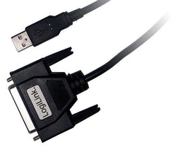 LogiLink USB 2.0 - D-SUB 25 Adapter Kabel 1.8m - Zwart