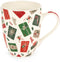 Kerstmokken in cadeau verpakking - 6 soorten - 1 stuks - Nuvole di Stoffa ruit met wit