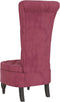 vidaXL - Stoel - hoge - rugleuning - met - knopen - fluweel - wijnrood