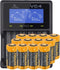 CR123 Een Li-ionbatterij met 3,7 volt, 760 mAh 12 stuks en snellader, AkkuBox