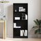 vidaXL - Zwarte - Eiken - Boekenkast - - - 60 - x - 24 - x - 143 - cm - - - Gemaakt - van - Bewerkt - Hout