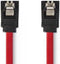 SATA Kabel - 1.5 Gbps - SATA 7-Pins Female - SATA 7-Pins Female - Vernikkeld - 0.50 m - Plat - PVC - Rood - Envelop