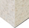 Kaarshouder Beige Parelmoer Hout MDF 10,5 x 10,5 x 16 cm