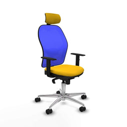 Bureaustoel met hoofdsteun Piqueras y Crespo 1D086N2 Geel