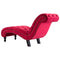 Chaise longue fluweel rood