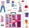 Barbie Super Kledingkast - Speelgoed kledingkast met 35 outfits en accessoires - Roze (1 stuk)