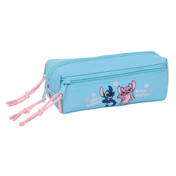 Pennenetui met 3 vakken Lilo & Stitch Happy Hemelsblauw 22 x 8,5 x 6 cm