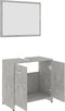vidaXL - Badkamermeubelset - bewerkt - hout - betongrijs