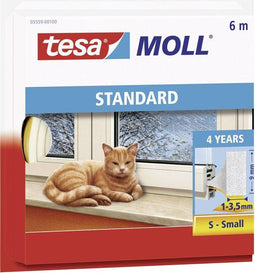 Tesa tesamoll - I-profiel tochtstrip - voor kieren 1-3,5 mm - wit - 6 meter