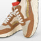PS Poelman Carocel - Lage Sneakers - Imitatie Suède met Beige Profielzool - Cognac Bruin Goud - Maat 42