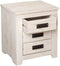 Nachtkastje Alexandra House Living Wit Metaal Dennenhout 43 x 50 x 32 cm 3 lades