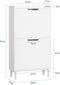 SoBuy FSR151-W - Schoenenkast - 2 Kleppen & Opbergruimte - Wit