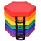 Set van 6 kindervloerkussens - Zeshoekige zitkussens - Ergonomische handgrepen - 38 x 34 x 5 cm (6 stuks)