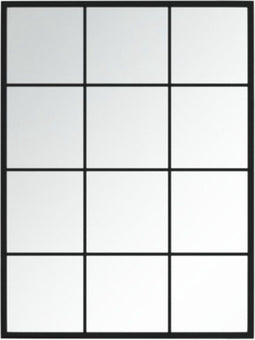 vidaXL - Wandspiegel - 80x60 - cm - metaal - zwart
