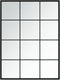 vidaXL - Wandspiegel - 80x60 - cm - metaal - zwart