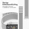 imoshion Nylon⁺ bandje - Geschikt voor Apple Watch 1, 2, 3, 4, 5, 6, 7, 8, 9, 10, SE, Ultra (2) - 44/45/46/49 mm - Grijs - One Size