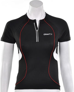 Craft Active Bike Classic Jersey Woman - Sportshirt - Dames - Maat M - Zwart;Rood;Wit