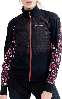 Craft Fietsjack Winter Dames Zwart Multikleur - ADV BIKE SUBZ JACKET W BLACK MULTI-S