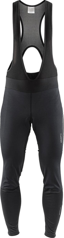Craft Ideal Pro Wind Lange Fietsbroek Met Bretels Zwart - Maat XL