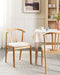 CRAIG - Eetkamerstoel set van 2 - Lichtbeige - Licht Hout