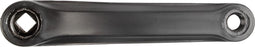 Crank links 170 mm staal met coating - zwart