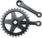 Crankstel 36t spieloos 125mm zwart