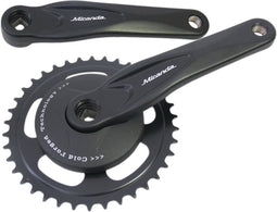 Crankstel 38T Miranda Alfa 1 3/32 - zwart met kap